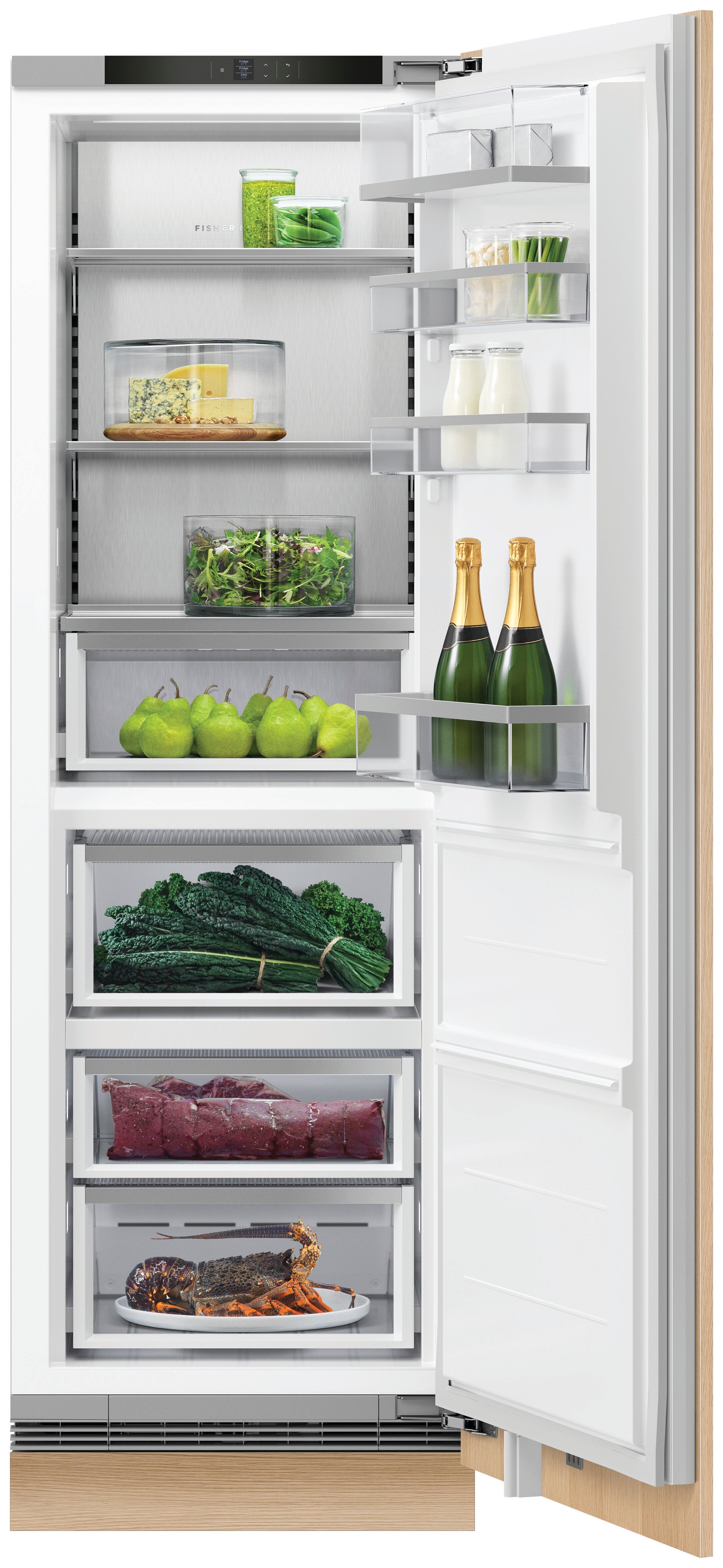 Fisher Paykel - 24 Inch 11.1 cu. ft Bottom Mount Refrigerator in Panel Ready - RS2474S3RH1