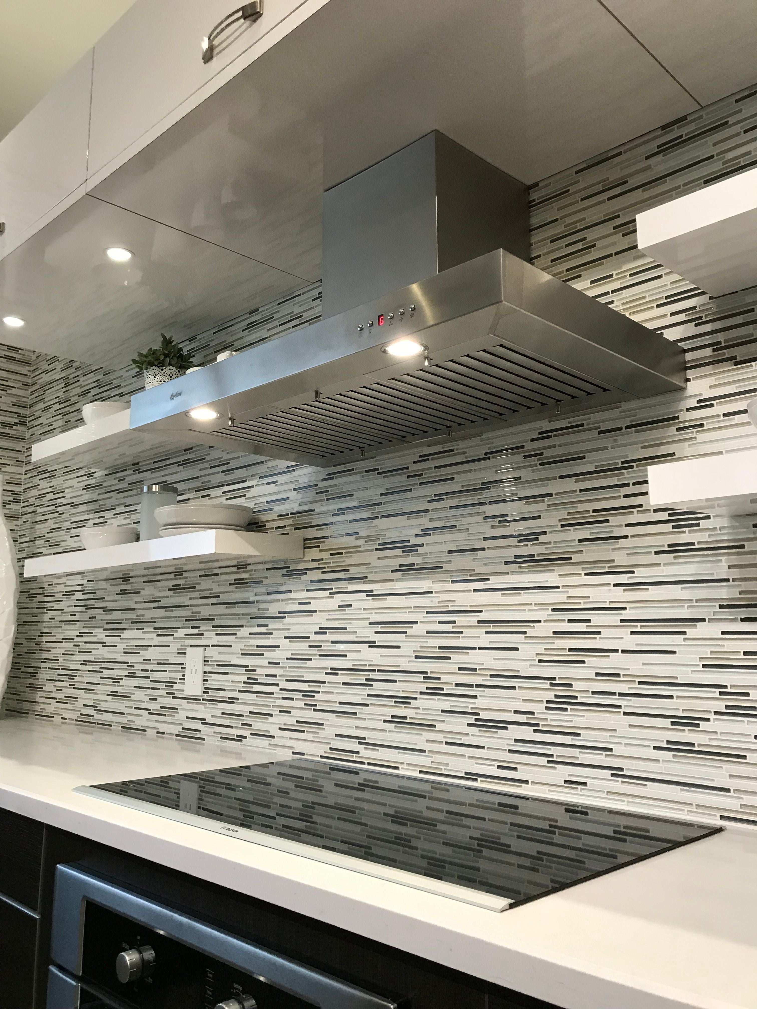 Cyclone - 35.5 Inch 300 CFM Wall Mount and Chimney Range Vent in Stainless - SCB31436