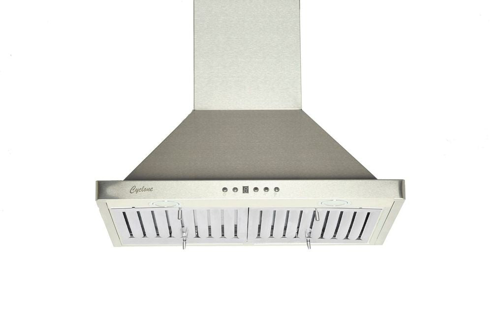 Cyclone - 23.5 Inch 300 CFM Wall Mount and Chimney Range Vent in Stainless - SCB31924