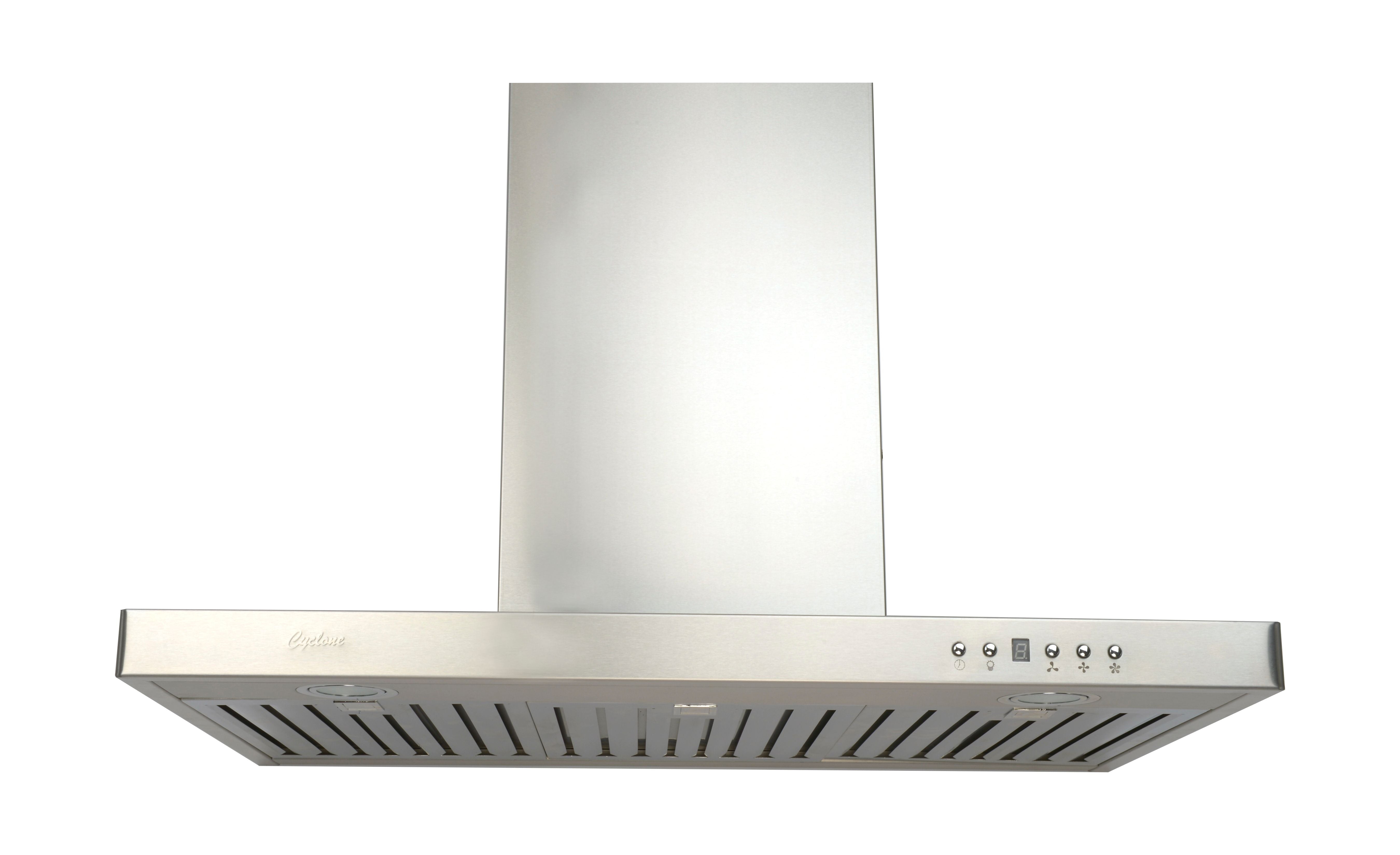 Cyclone - 35.625 Inch 300 CFM Wall Mount and Chimney Range Vent in Stainless - SCB32236