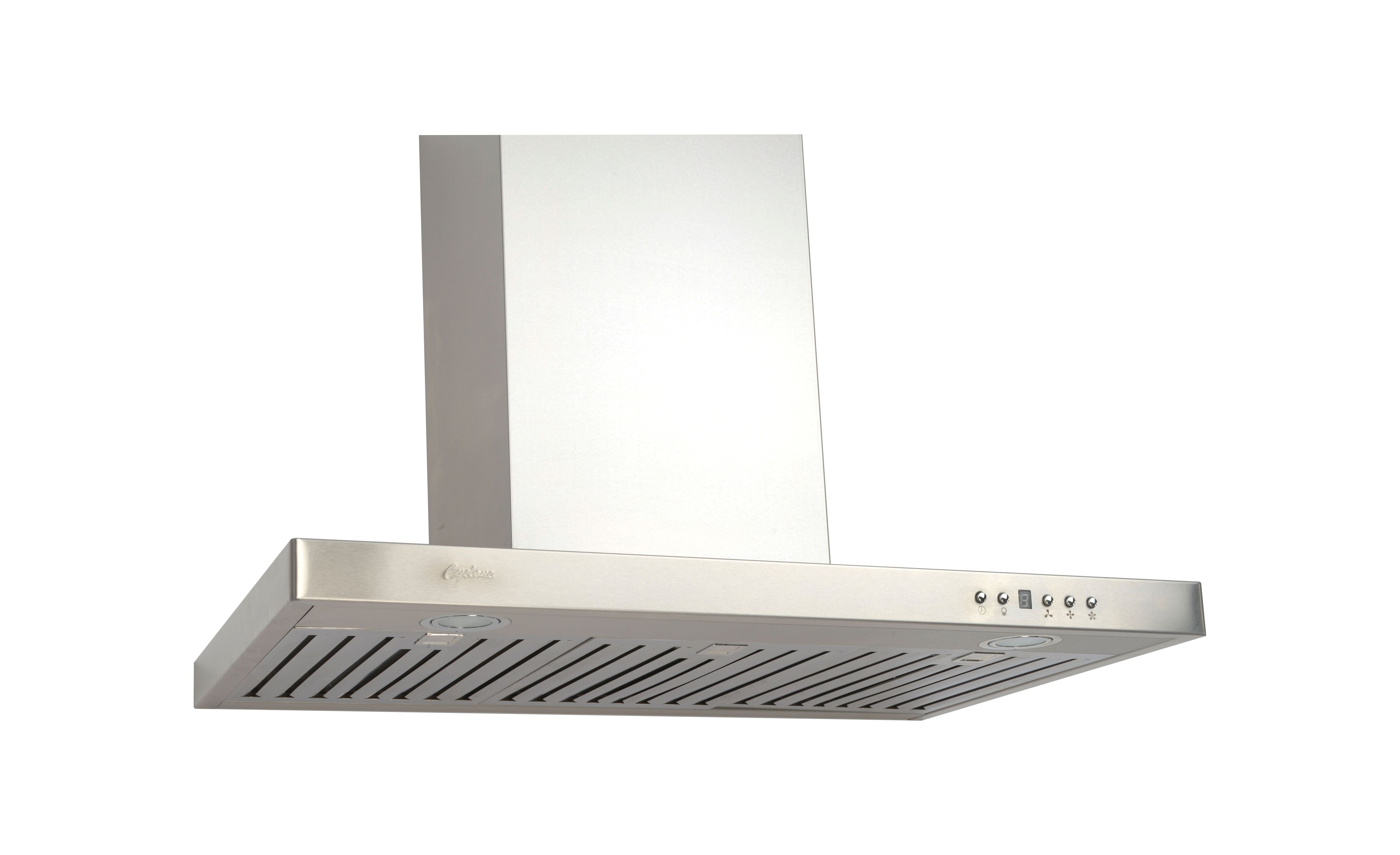 Cyclone - 35.625 Inch 300 CFM Wall Mount and Chimney Range Vent in Stainless - SCB32236