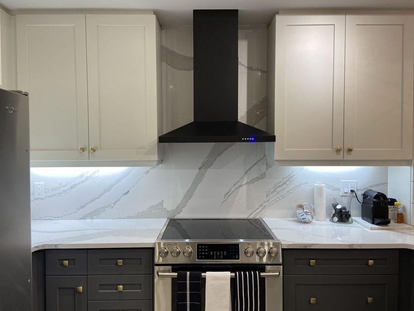 Cyclone - 35.75 Inch 550 CFM Wall Mount and Chimney Range Vent in Black - SCB51636MB