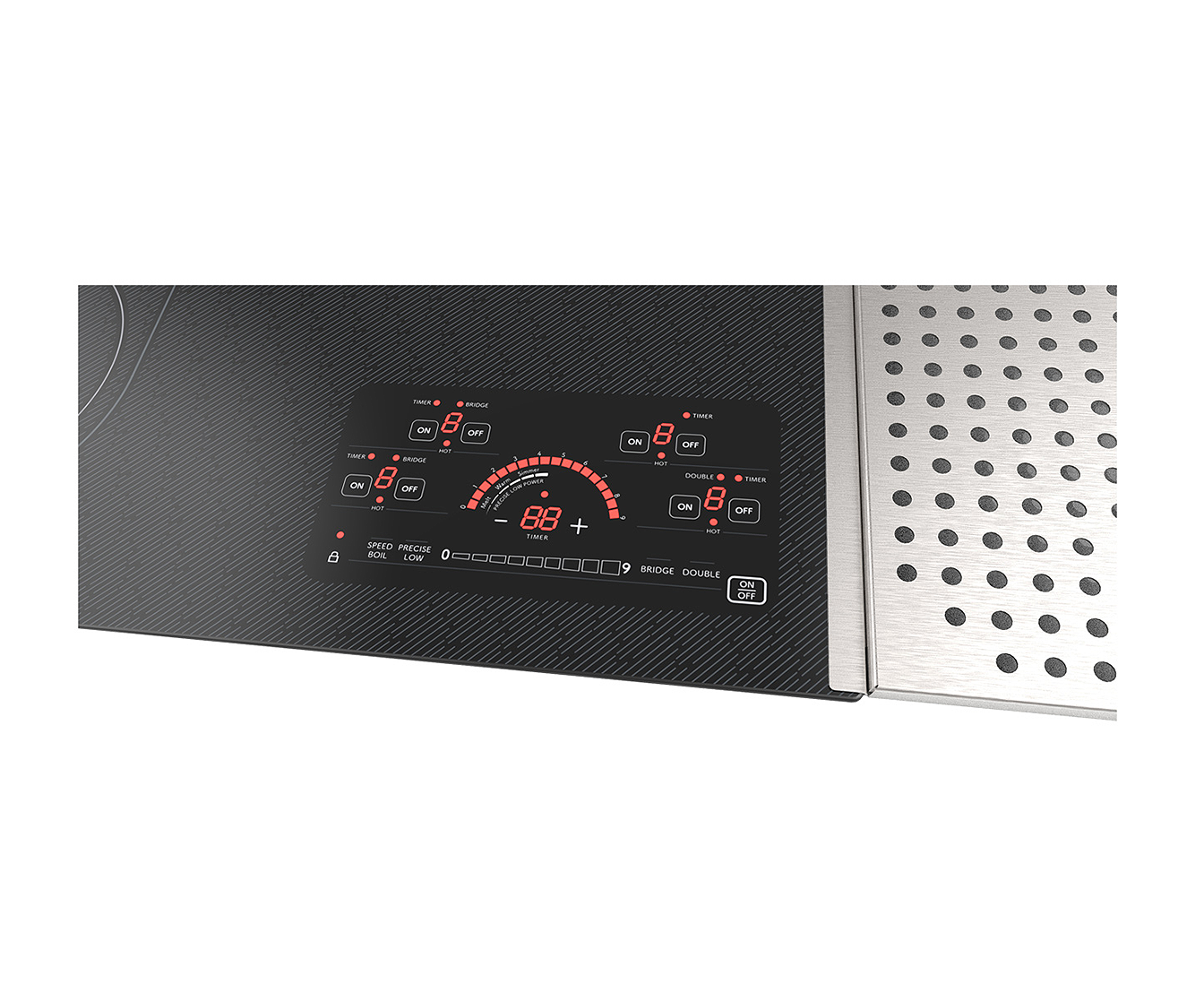 Sharp - inch wide Electric Cooktop in Black - SCR2442FB