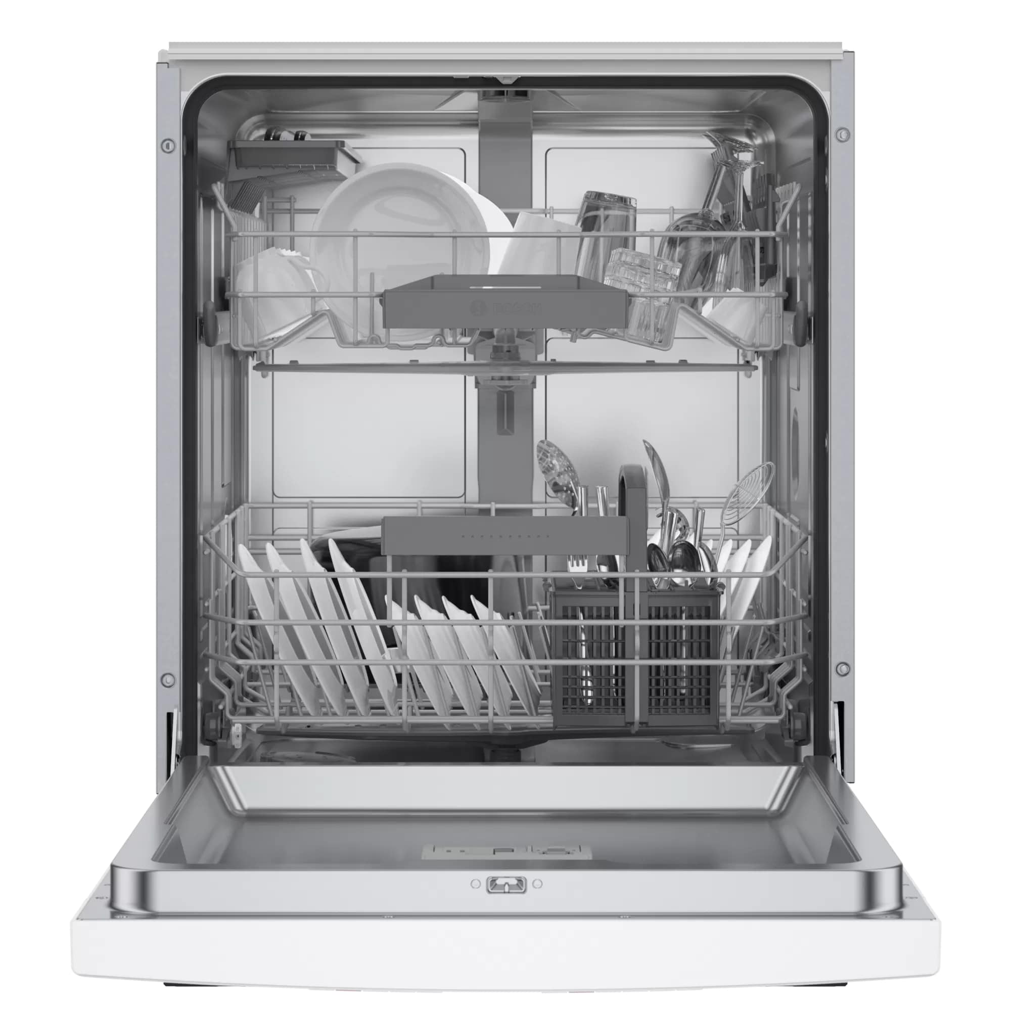 Bosch - 46 dBA Built In Dishwasher in White - SGE53B52UC
