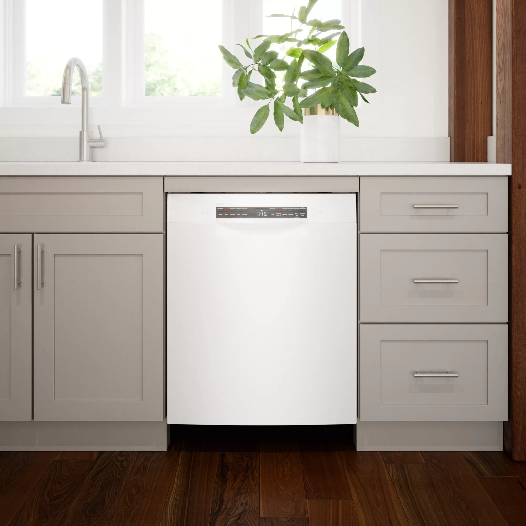 Bosch - 46 dBA Built In Dishwasher in White - SGE53B52UC