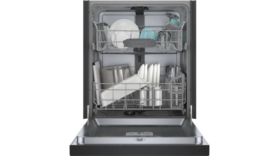 Bosch - 48 dBA Built In Dishwasher in Black - SHE4AEM6N