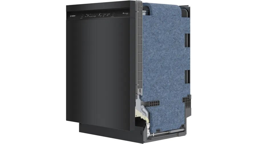 Bosch - 48 dBA Built In Dishwasher in Black - SHE4AEM6N