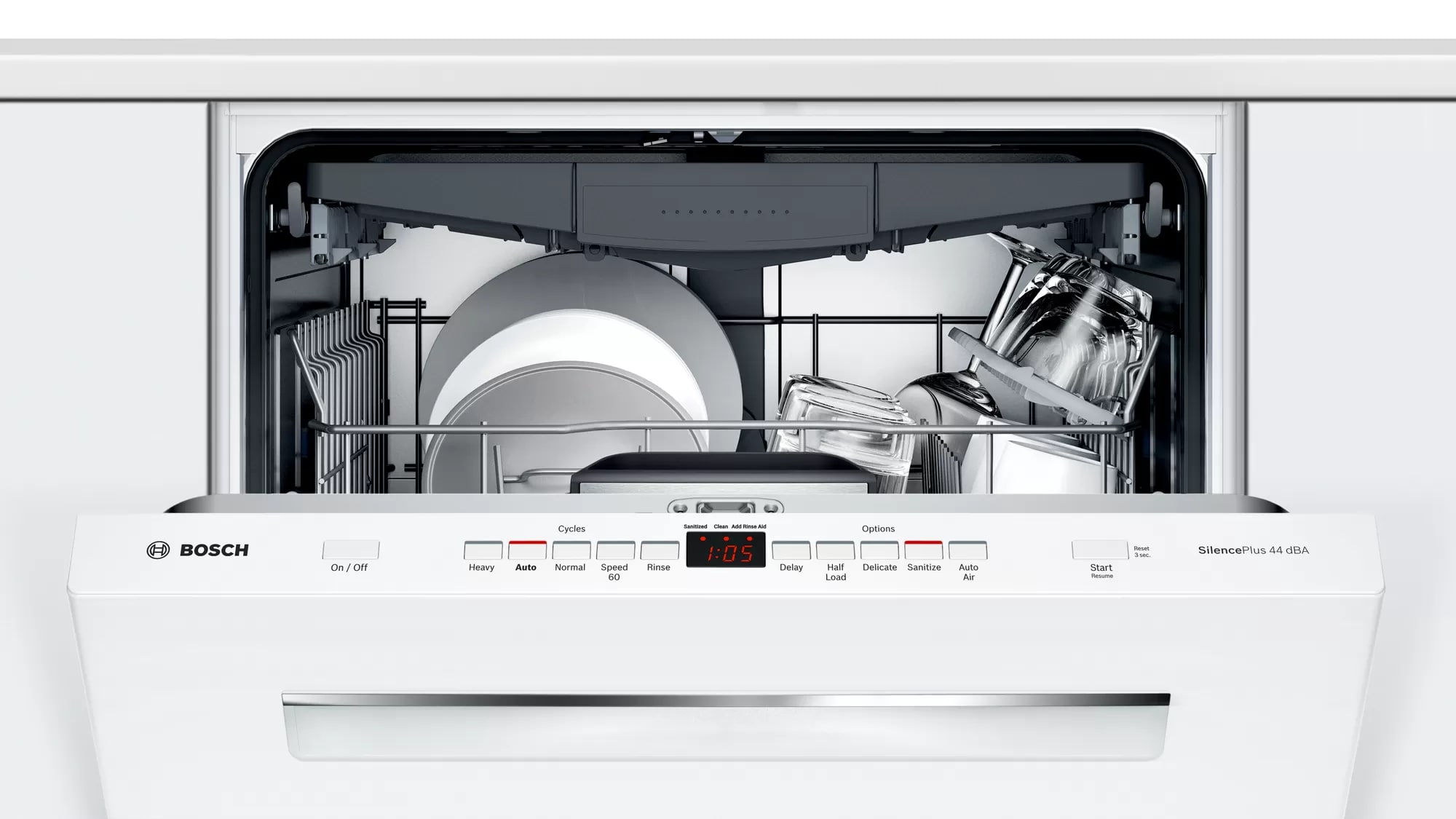 Bosch - 44 dBA Built In Dishwasher in White - SHPM65Z52N