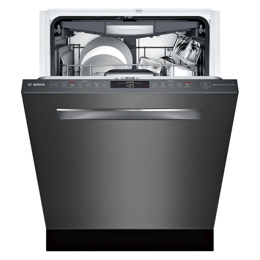 Bosch - 42 dBA Built In Dishwasher in Black Stainless - SHPM78W54N