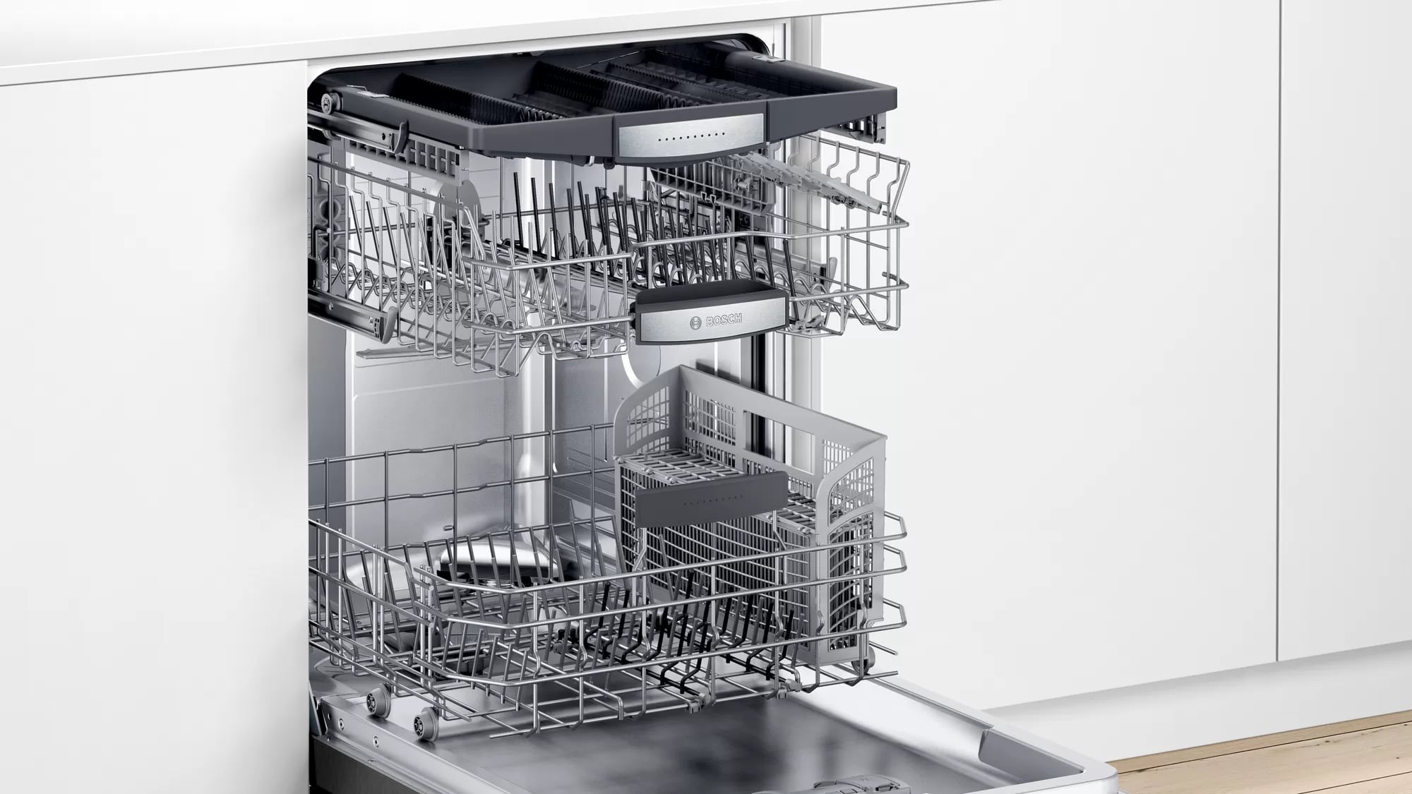 Bosch - 42 dBA Built In Dishwasher in Black Stainless - SHPM78Z54N