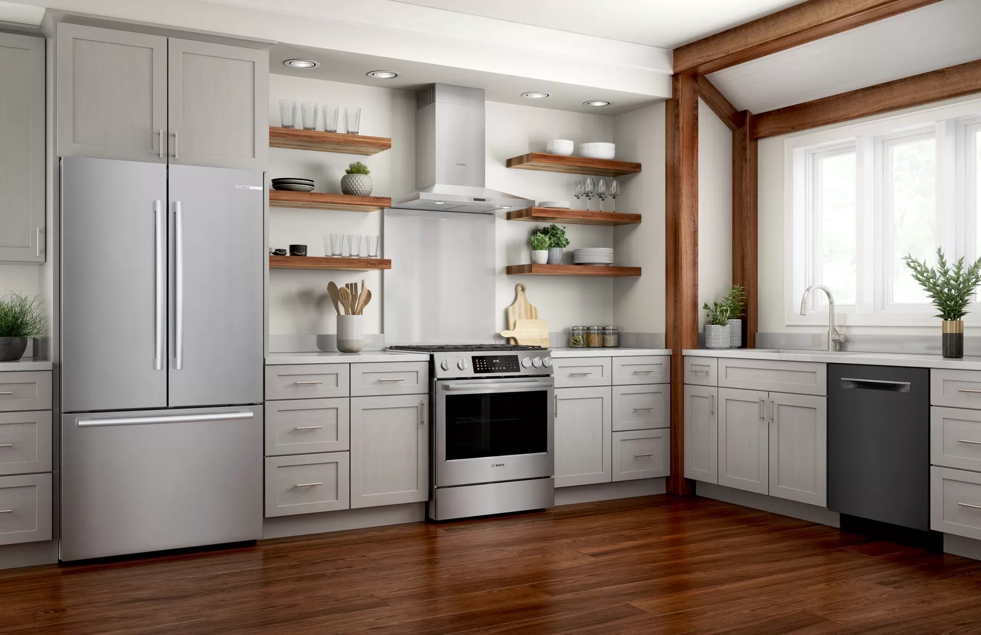 Bosch - 42 dBA Built In Dishwasher in Black Stainless - SHPM78Z54N