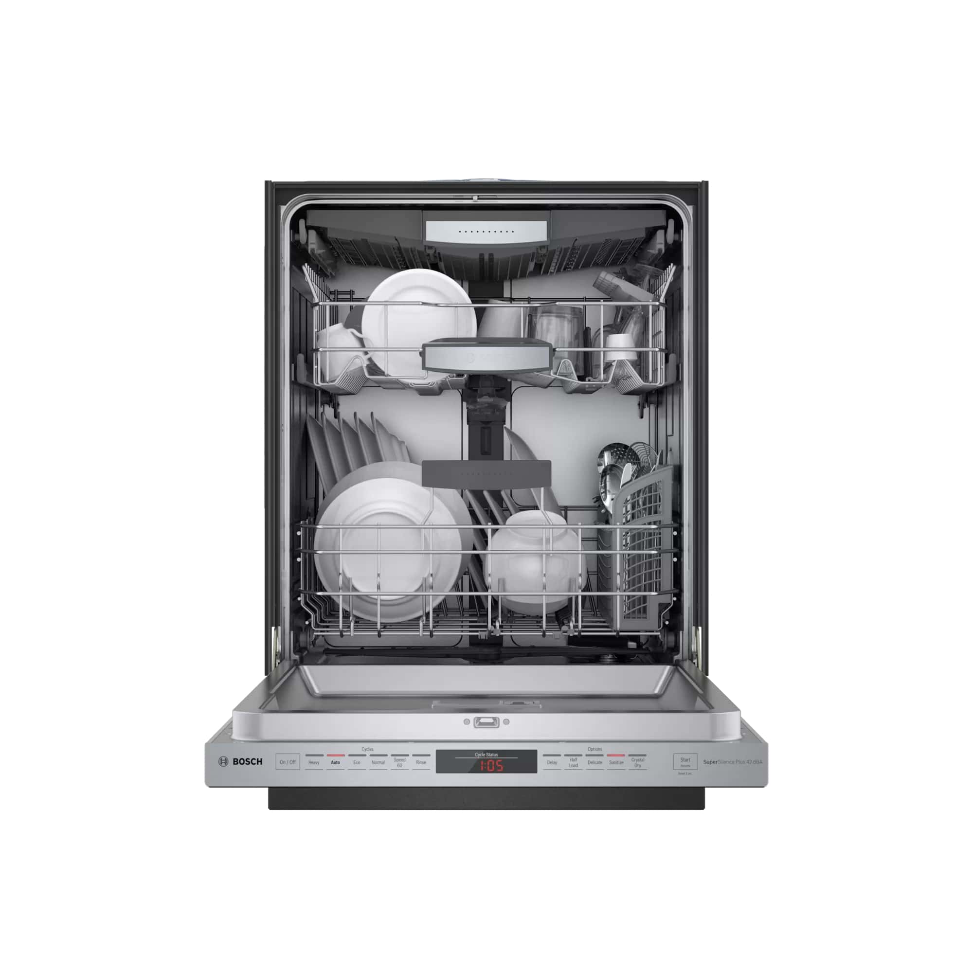 Bosch - 42 dBA Built In Dishwasher in Stainless - SHPM78Z55N
