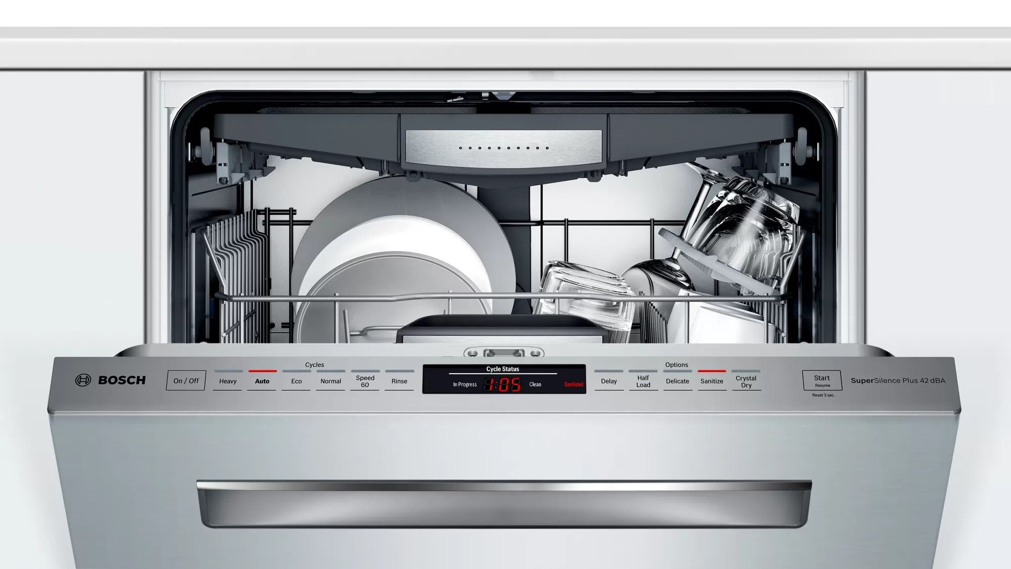 Bosch - 42 dBA Built In Dishwasher in Stainless - SHPM78Z55N