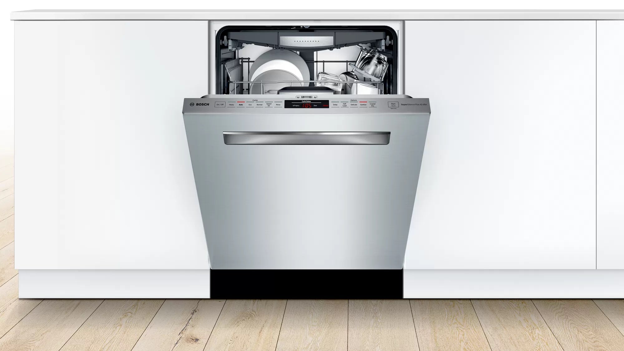 Bosch - 42 dBA Built In Dishwasher in Stainless - SHPM78Z55N