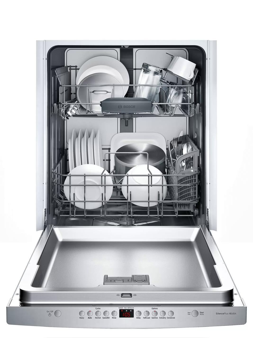 Bosch - 46 dBA Built In Dishwasher in Stainless - SHSM53B55N
