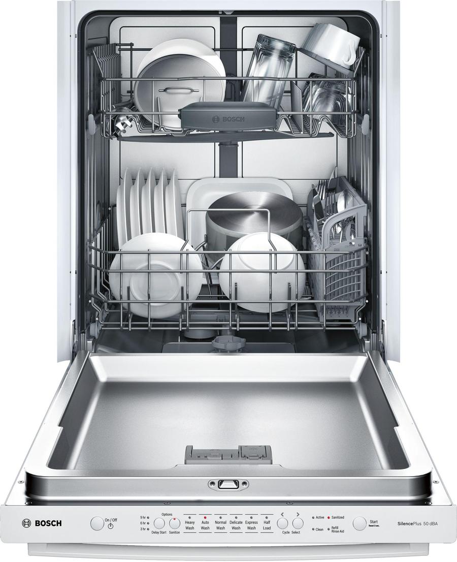 Bosch - 50 dBA Built In Dishwasher in White - SHX3AR72UC