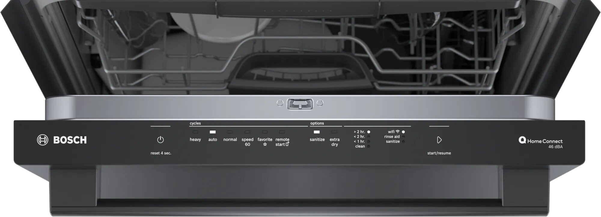 Bosch - 46 dBA Built In Dishwasher in Black Stainless - SHX5AEM4N