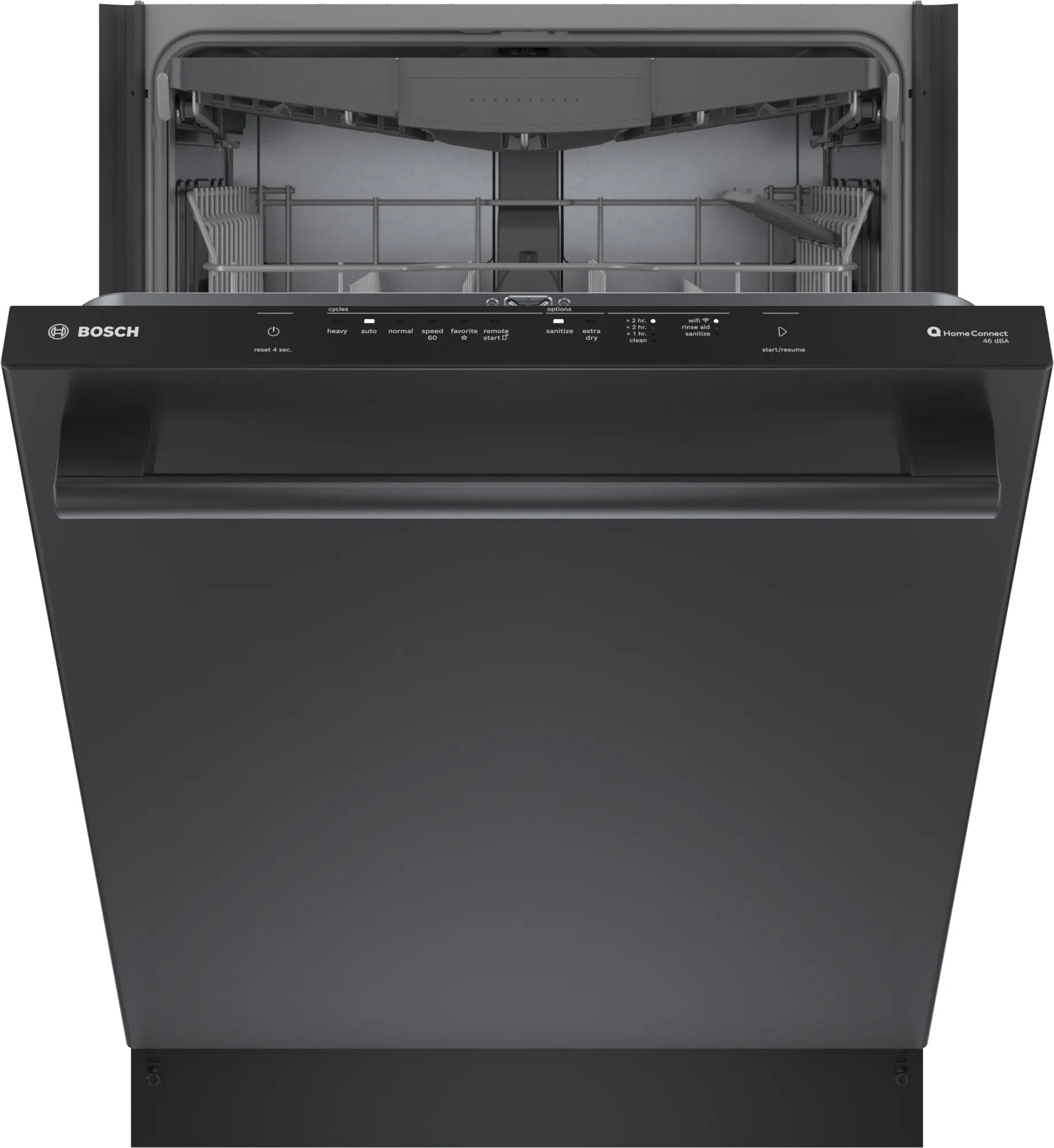 Bosch - 46 dBA Built In Dishwasher in Black Stainless - SHX5AEM4N