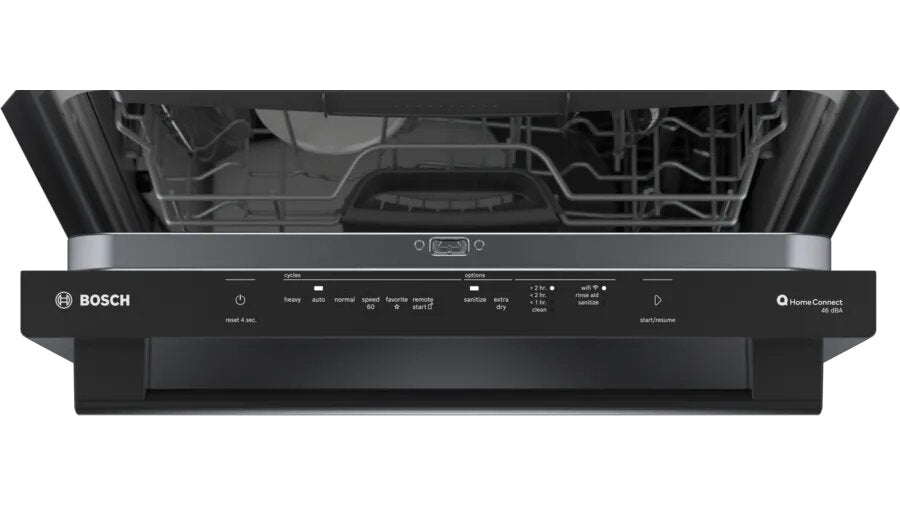 Bosch - 46 dBA Built In Dishwasher in Black - SHX5AEM6N