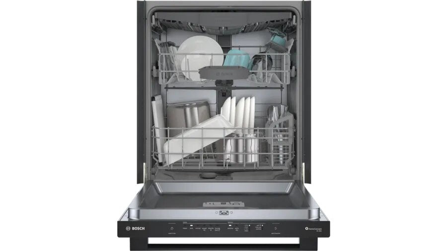Bosch - 46 dBA Built In Dishwasher in Black - SHX5AEM6N