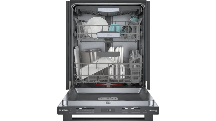 Bosch - 42 dBA Built In Dishwasher in Black Stainless - SHX78CM4N