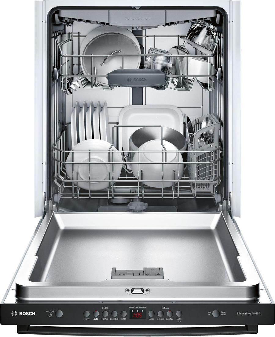 Bosch - 48 dBA Built In Dishwasher in Black - SHXM4AY56N