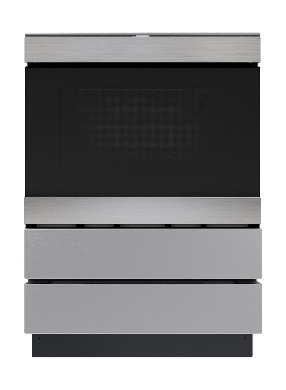 Sharp - 24 Inch Under the Counter Convection Microwave Drawer Oven Pedestal in Stainless - SKCD24U0GS