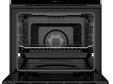 Porter & Charles - 2.5 cu. ft Steam Wall Oven in Black Stainless - SOPS60-1