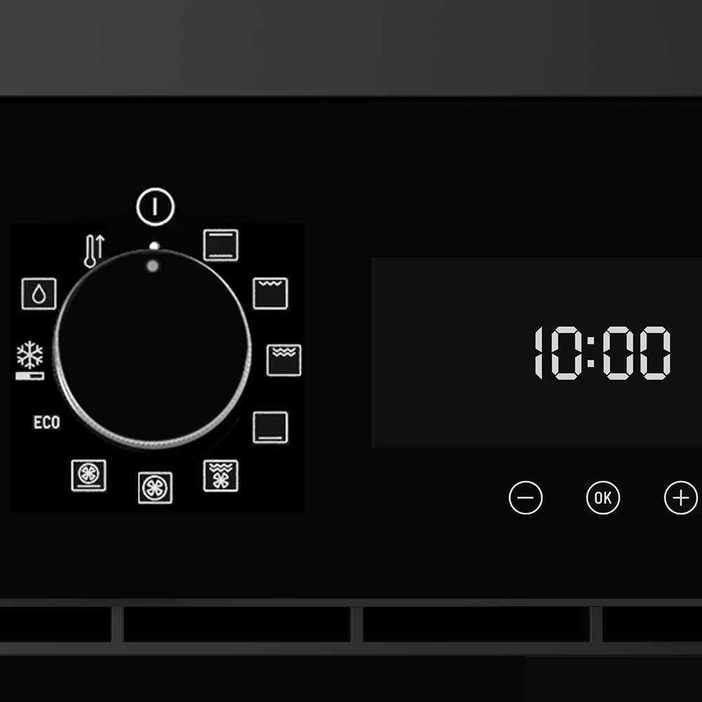 Porter & Charles - 2.5 cu. ft Steam Wall Oven in Black Stainless - SOPS60-1