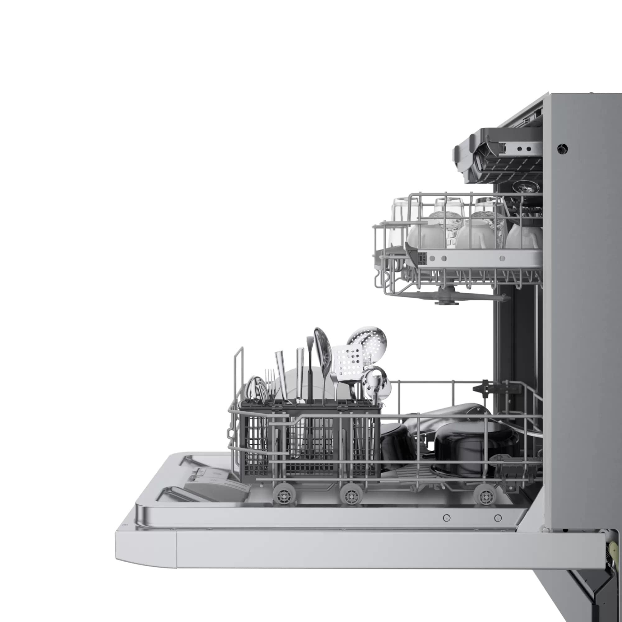 Bosch - 46 dBA Compact Dishwasher in White - SPE53B52UC