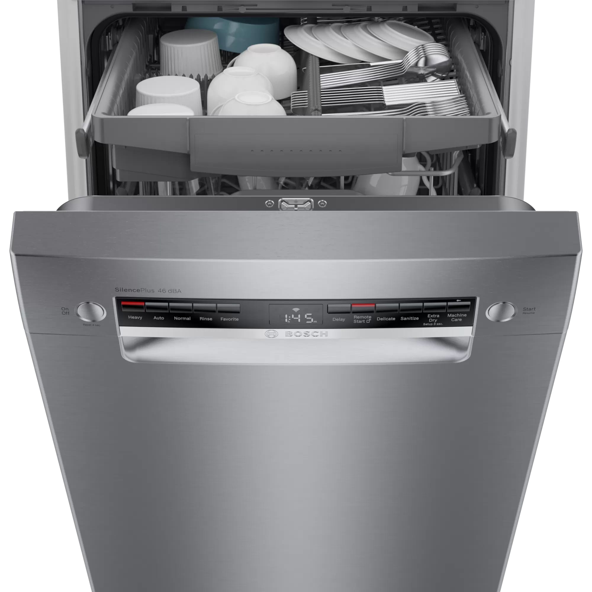 Bosch - 46 dBA Compact Dishwasher in Stainless - SPE53B55UC
