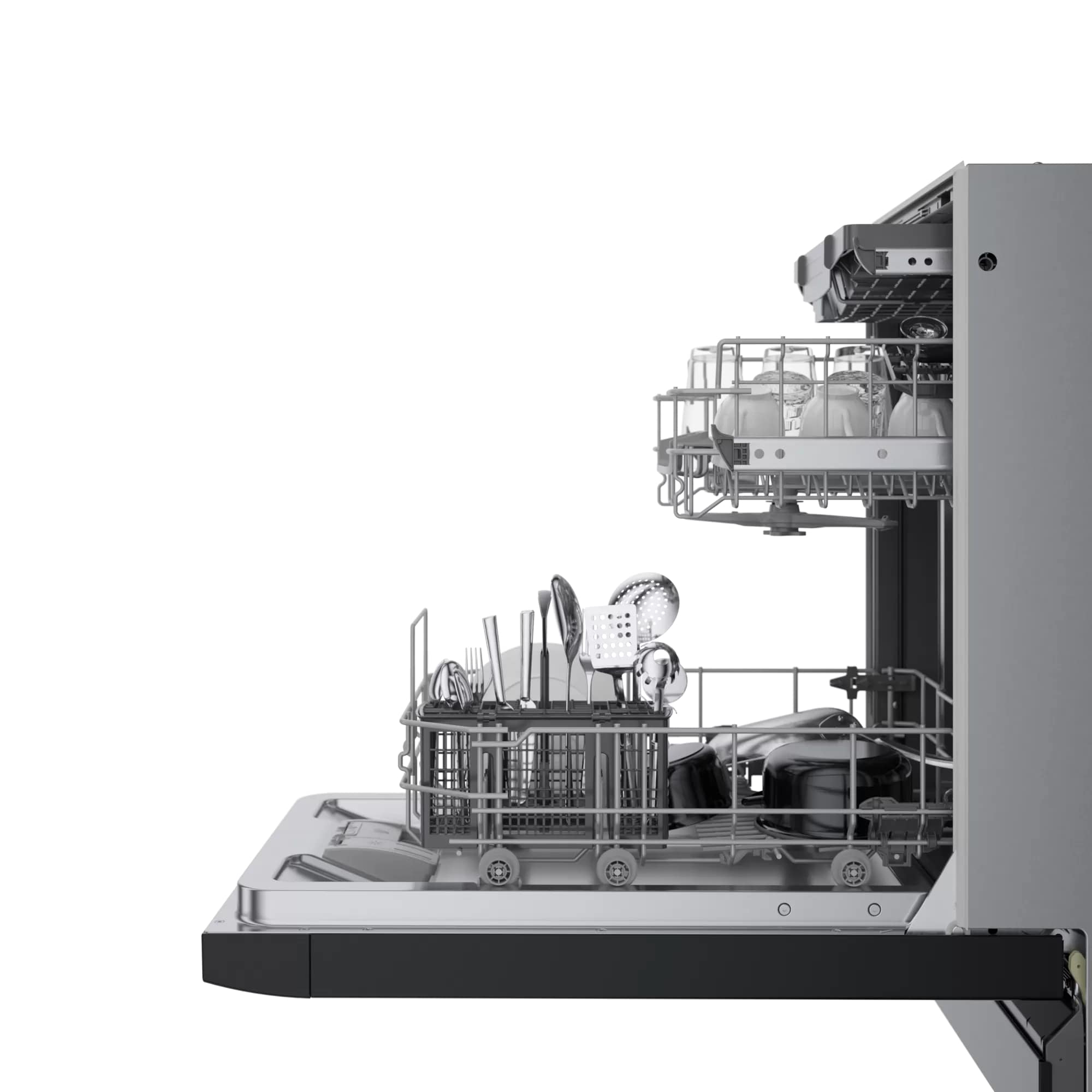 Bosch - 46 dBA Compact Dishwasher in Black - SPE53B56UC