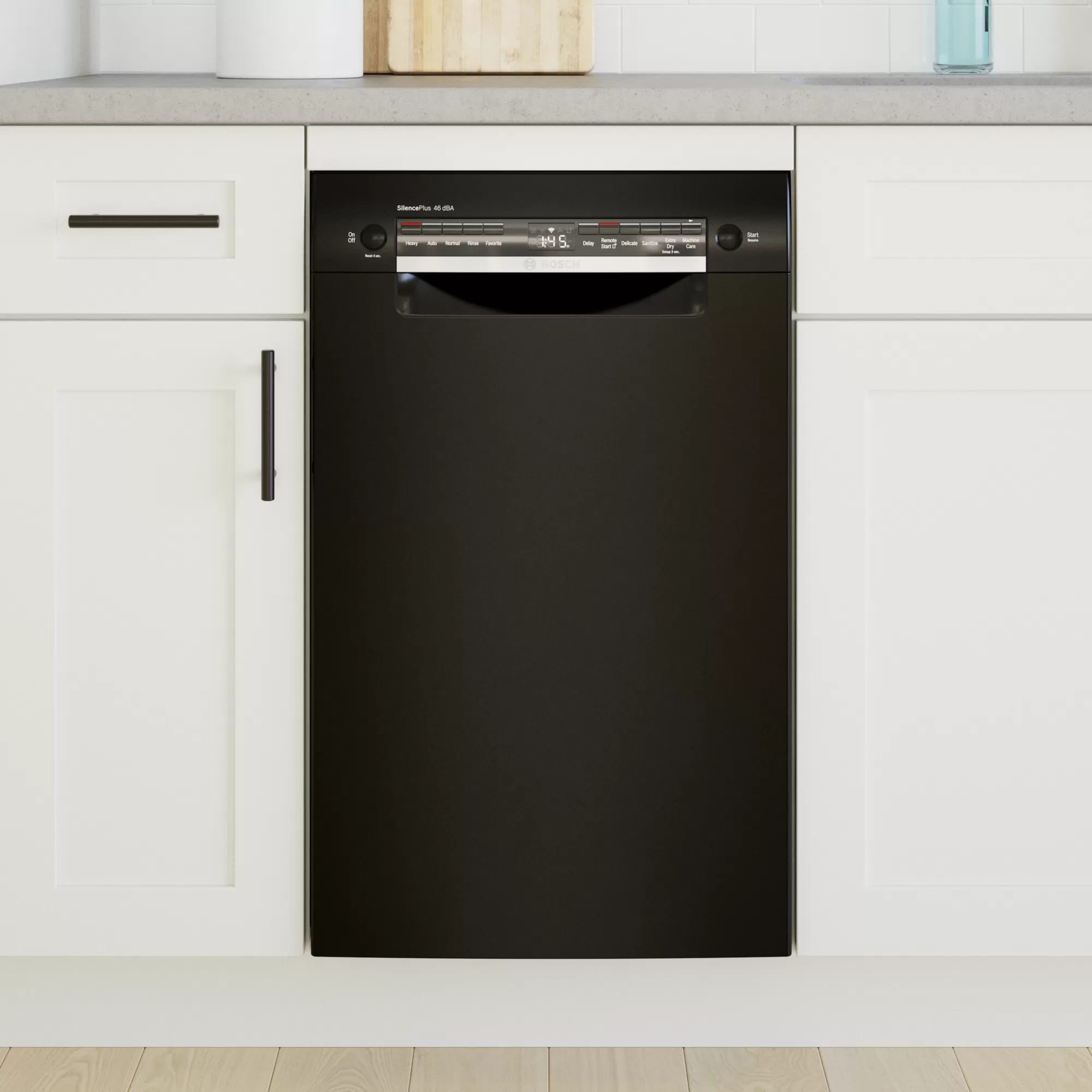Bosch - 46 dBA Compact Dishwasher in Black - SPE53B56UC