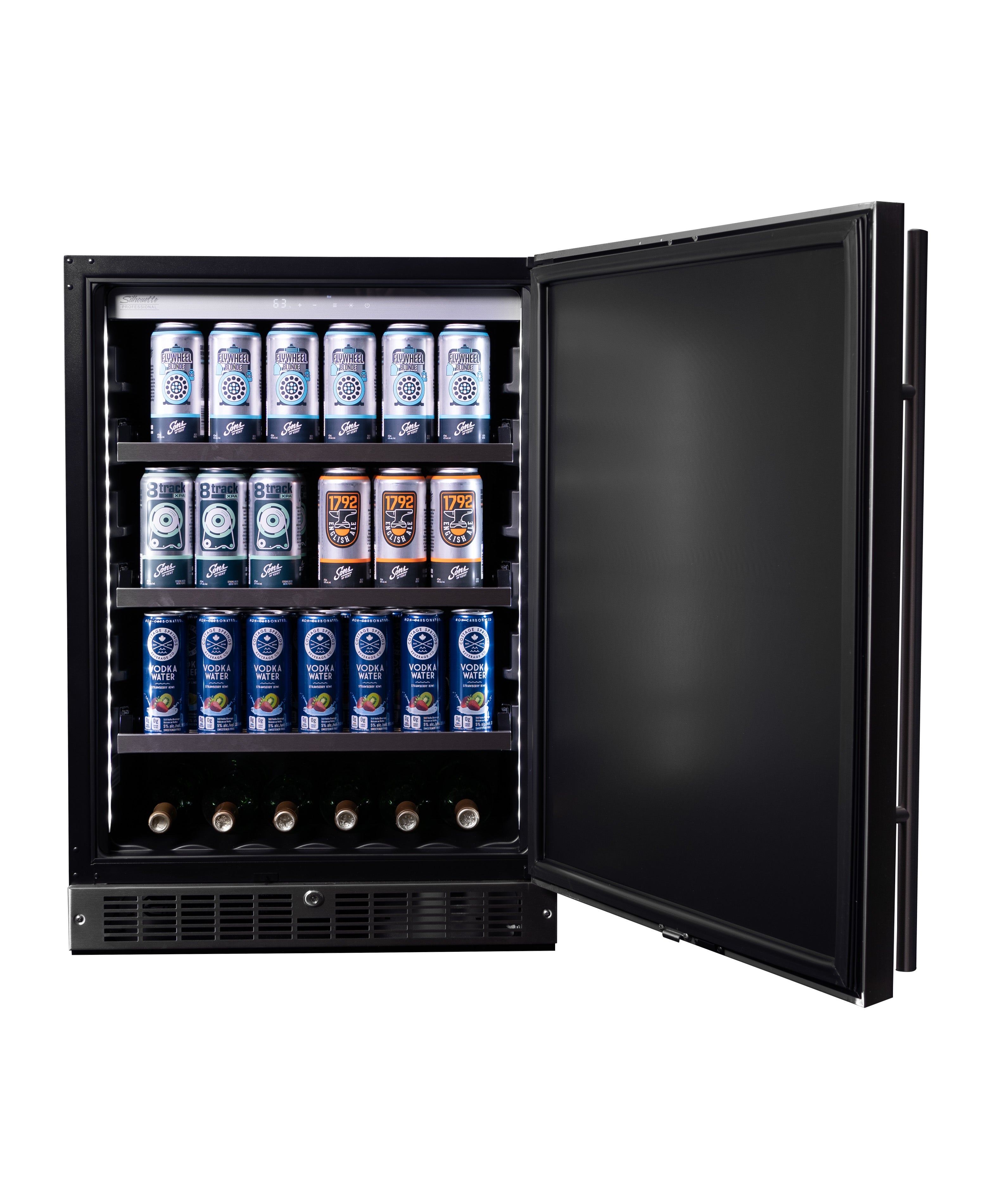 Silhouette - 23.8 Inch 5.5 cu. ft Wine Fridge Refrigerator in Stainless - SPRAR055D1SS