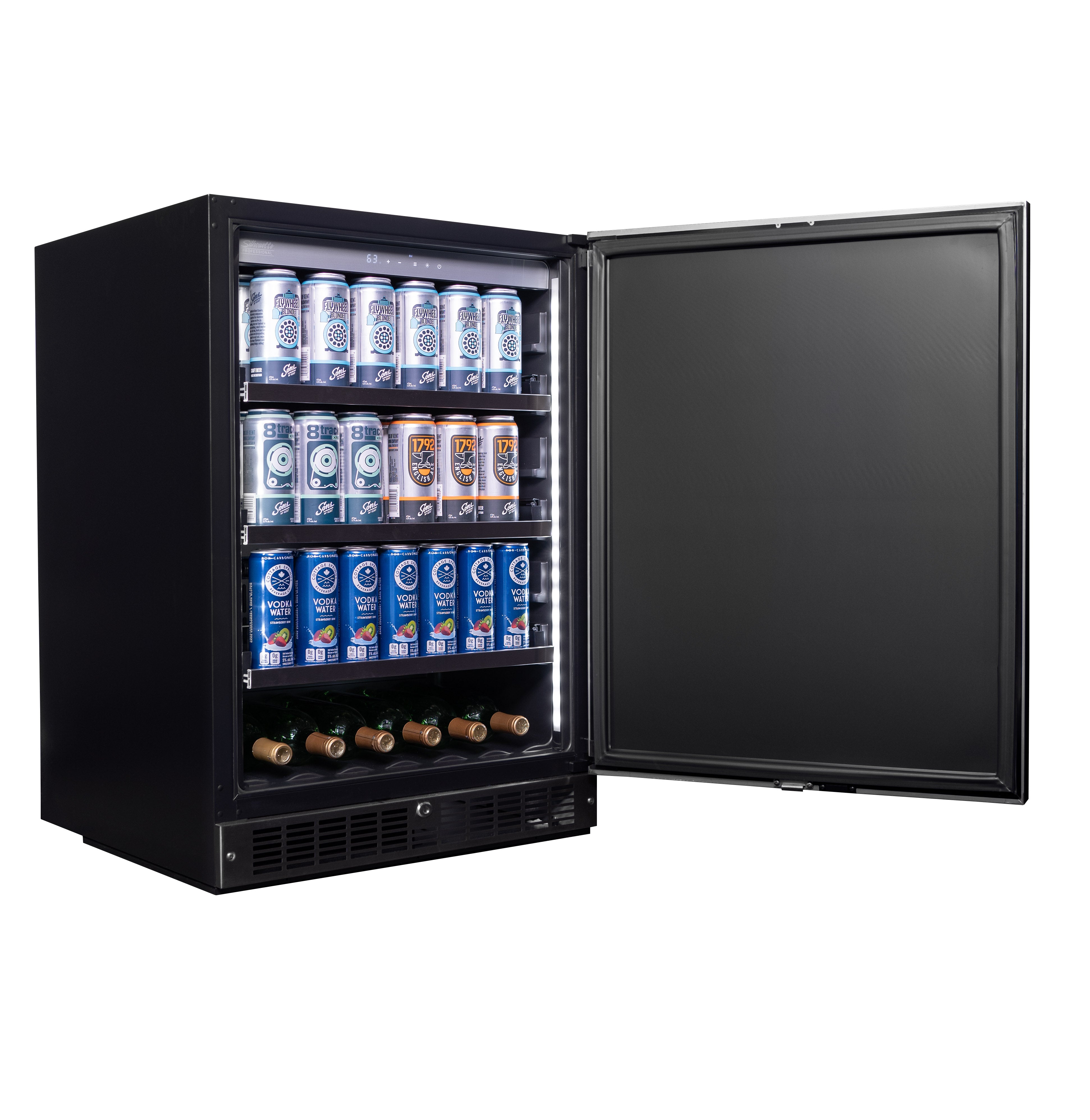 Silhouette - 23.8 Inch 5.5 cu. ft Wine Fridge Refrigerator in Stainless - SPRAR055D1SS