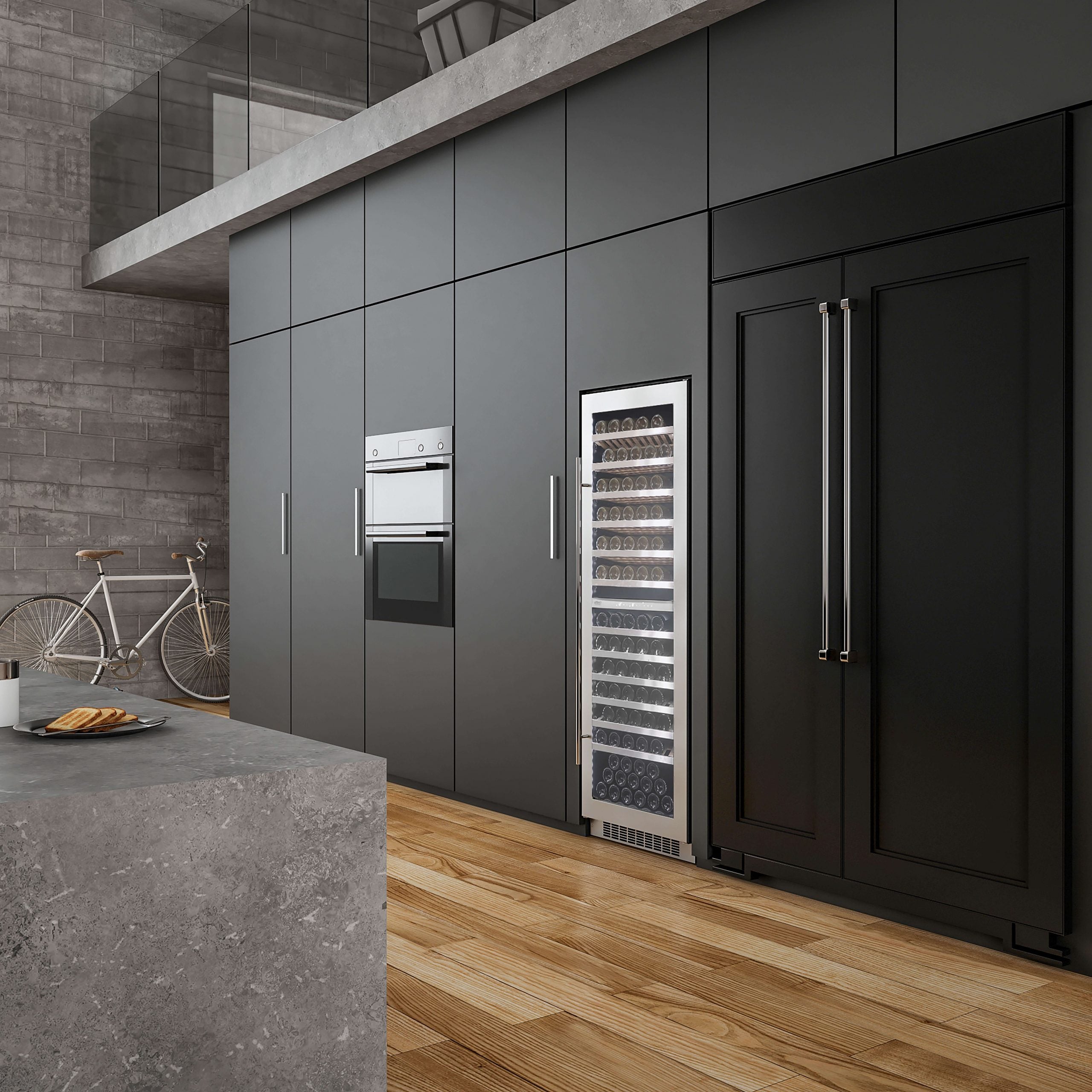 Silhouette - 23.4 Inch 129 Bottles Wine Fridge Refrigerator in Stainless - SPRWC140D1SS