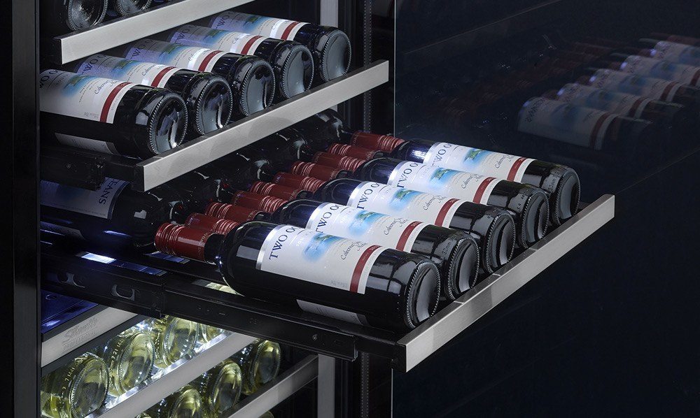 Silhouette - 23.4 Inch 129 Bottles Wine Fridge Refrigerator in Stainless - SPRWC140D1SS