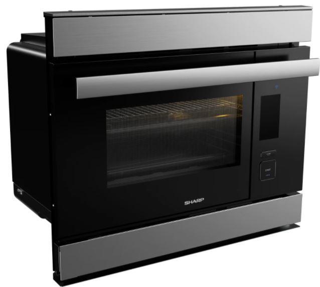 Sharp - 1.1 cu. ft Steam Wall Oven in Stainless - SSC2489DS