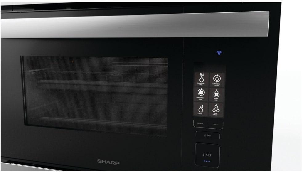 Sharp - 1.1 cu. ft Steam Wall Oven in Stainless - SSC2489DS