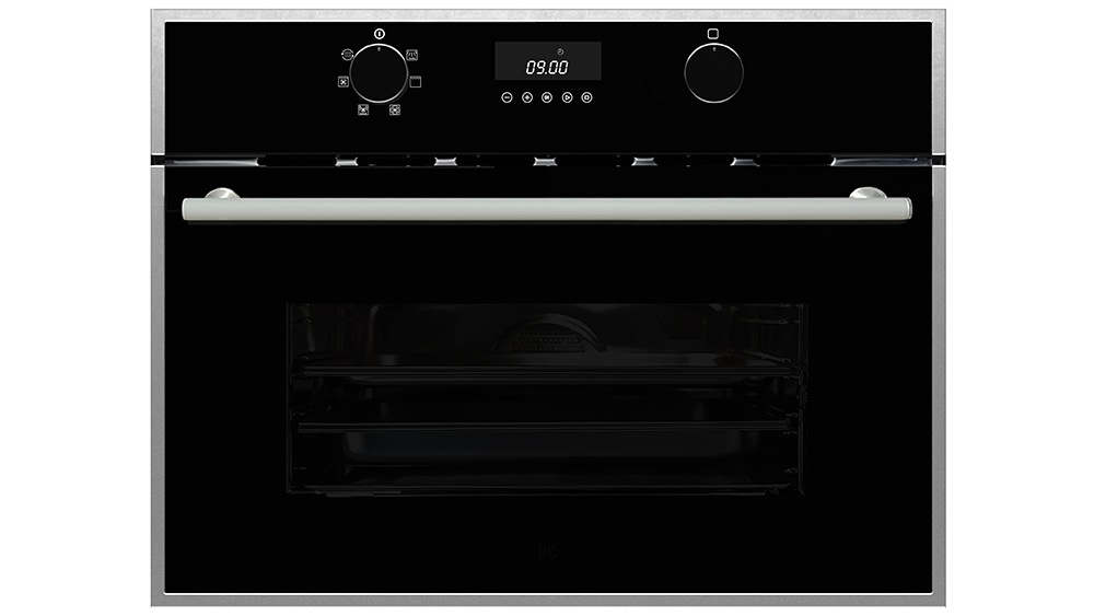 Porter & Charles - 1.3 cu. ft Steam Wall Oven in Black Stainless - STPS60TM