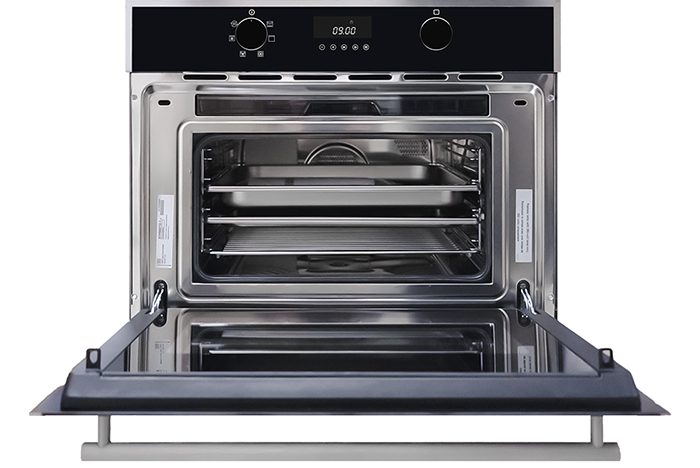Porter & Charles - 1.3 cu. ft Steam Wall Oven in Black Stainless - STPS60TM