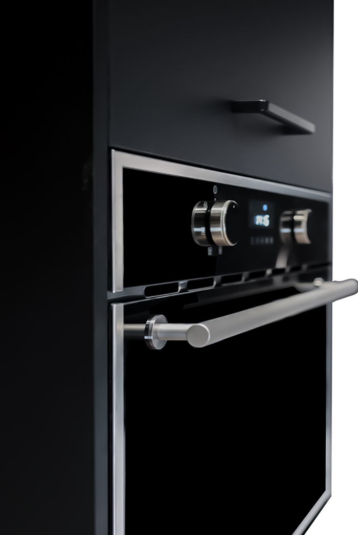 Porter & Charles - 1.3 cu. ft Steam Wall Oven in Black Stainless - STPS60TM