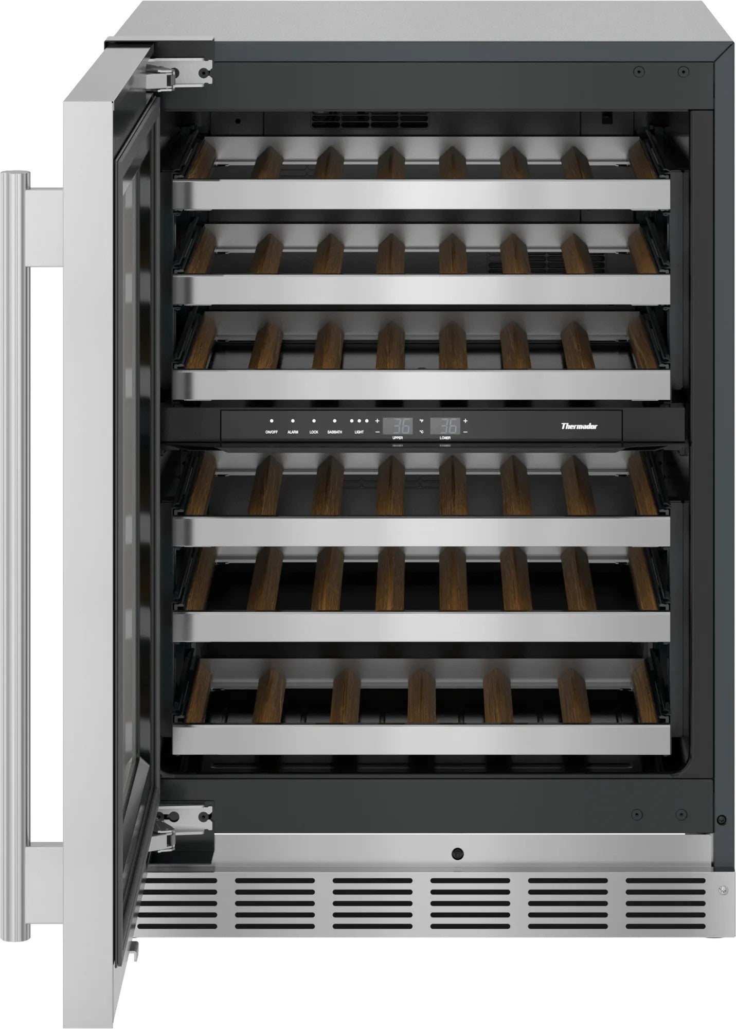 Thermador - 24 Inch cu. ft Undercounter Wine Refrigerator in Stainless - T24UW915LS