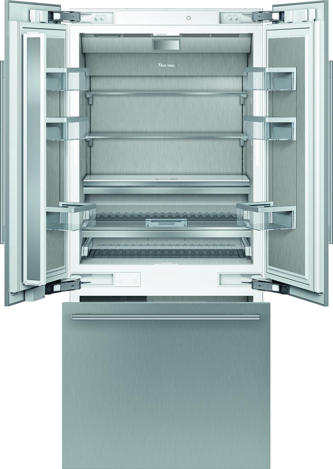 Thermador - 35.75 Inch 19.4 cu. ft Built In / Integrated French Door Refrigerator in Stainless - T36BT915NS