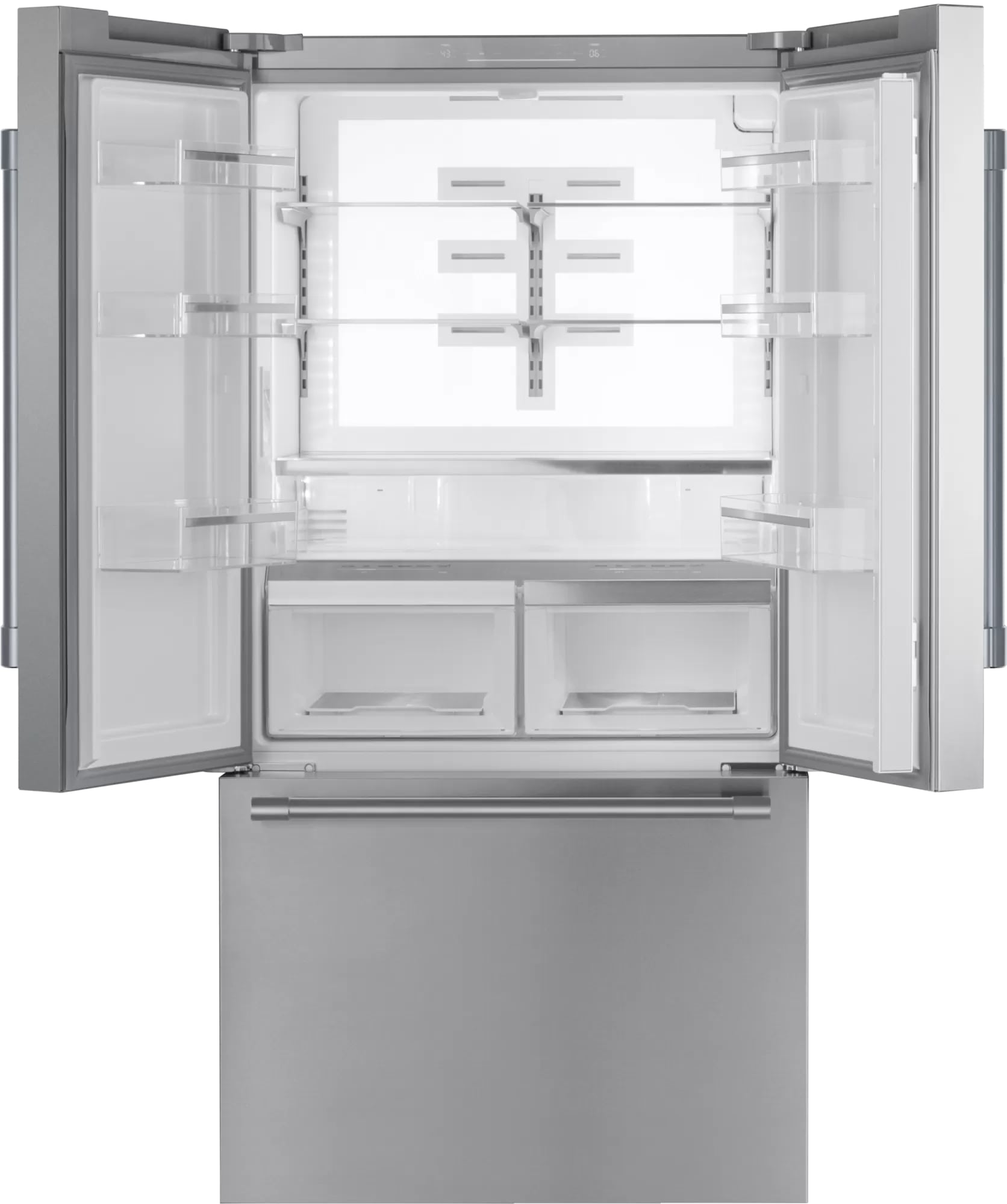Thermador - 35.625 Inch 20.8 cu. ft French Door Refrigerator in Stainless - T36FT820NS