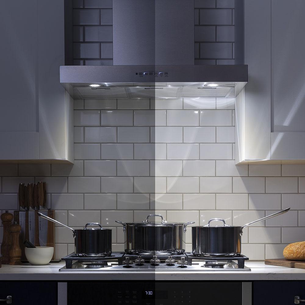 GE - 30 Inch 350 CFM Wall Mount and Chimney Range Vent in Stainless - UVW8301SLSS