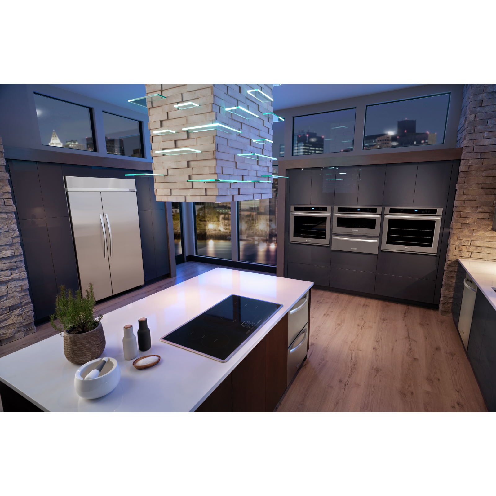 KitchenAid - 23.5 Inch 585 CFM Blower & Insert Vent in Stainless - UXB0600DYS