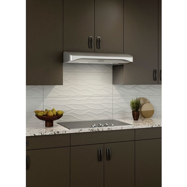 Broan - 29.875 Inch 375 CFM Under Cabinet Range Vent in Stainless - VCQDD130SS