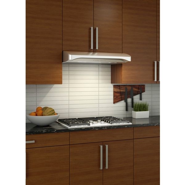 Broan - 29.875 Inch 450 CFM Under Cabinet Range Vent in White - VCQLA130WH
