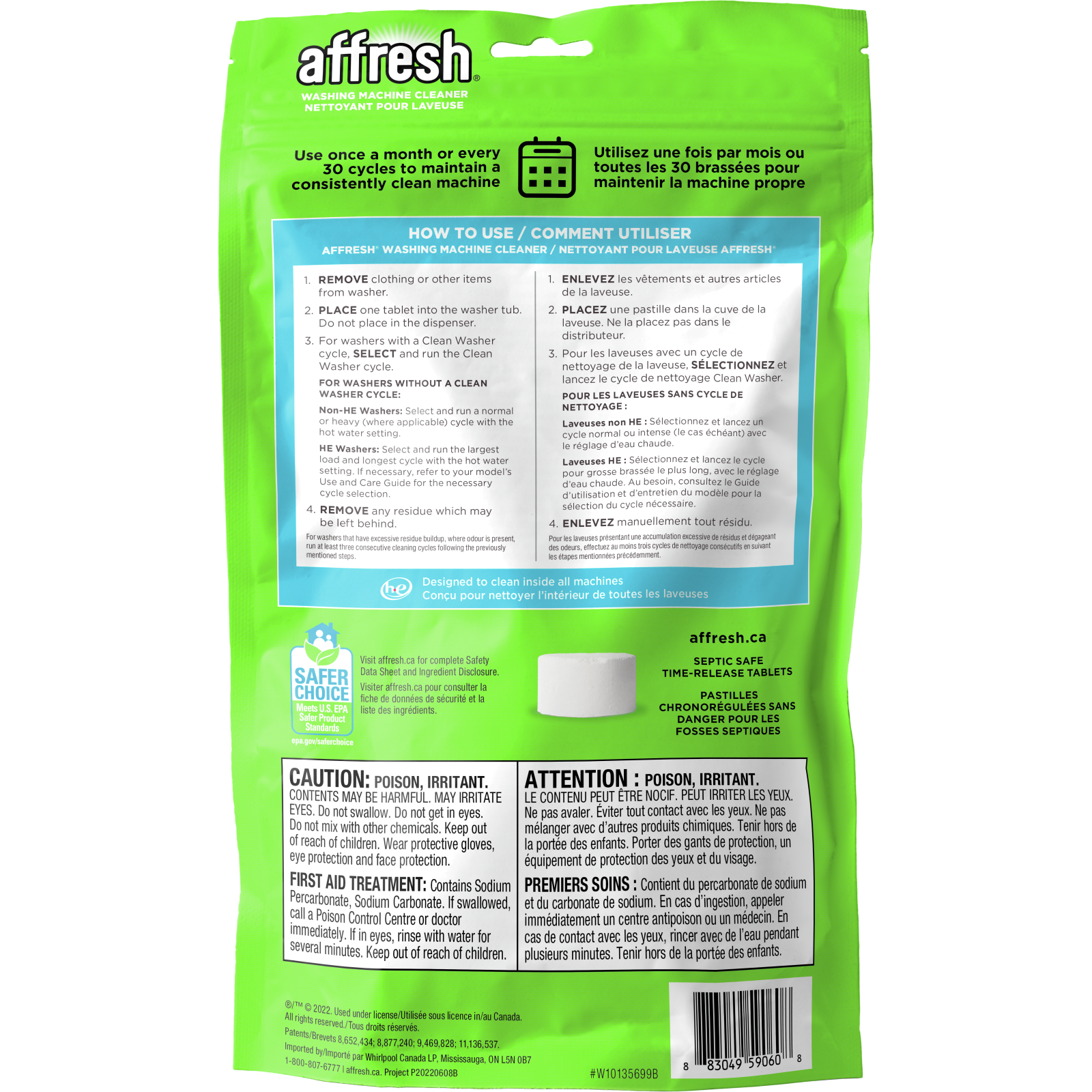 Whirlpool - Affresh Washing Machine Cleaner - W10135699B